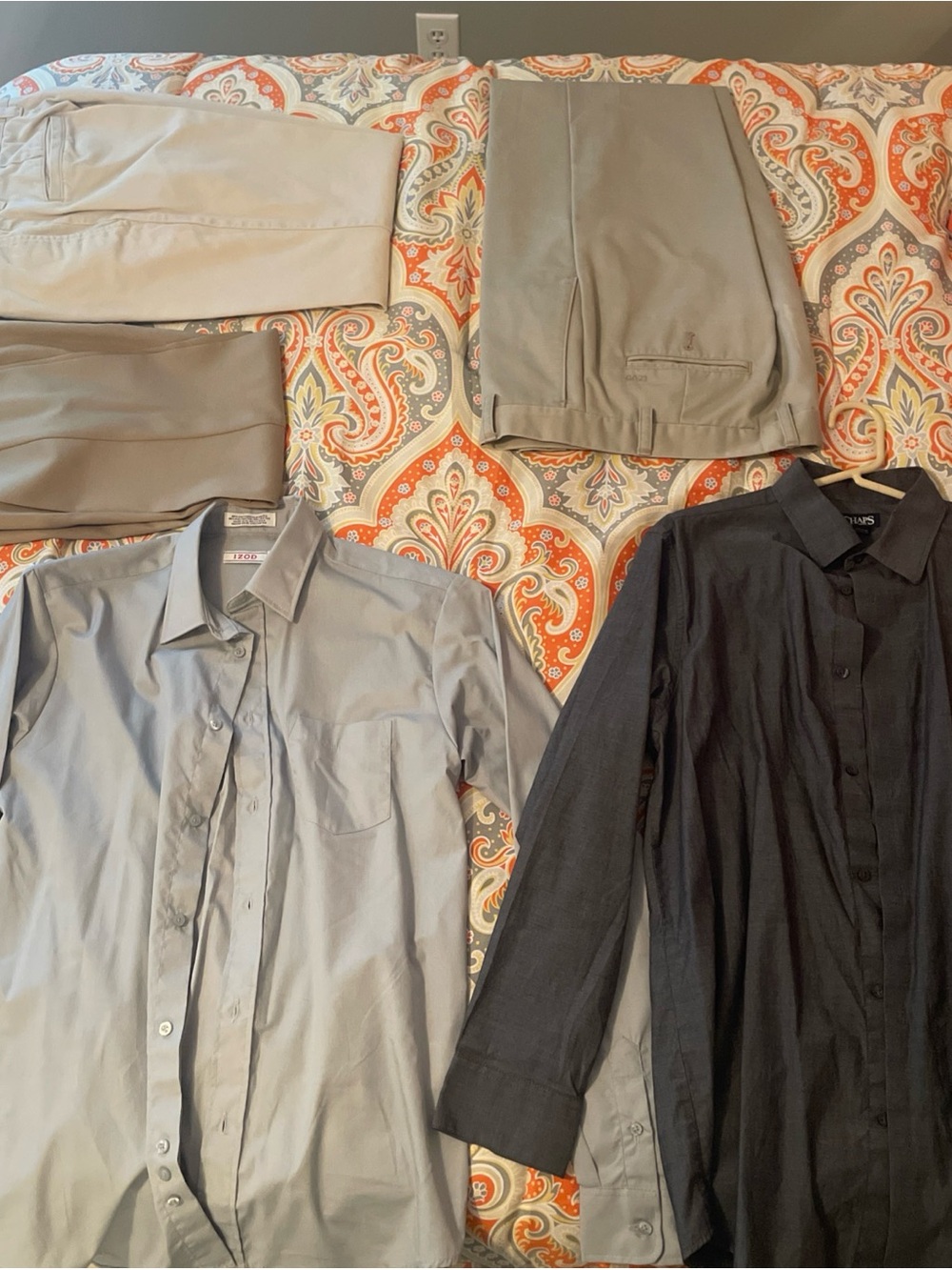 Youth Boys Button Down And Khaki Bundle Of 2 Shirts And 3 Khakis